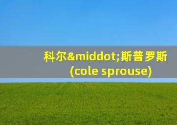 科尔·斯普罗斯(cole sprouse)